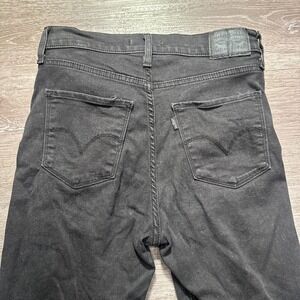 Levis Jeans Womens 28‎ Black Denim 724 High Rise Straight Crop Western 28x25